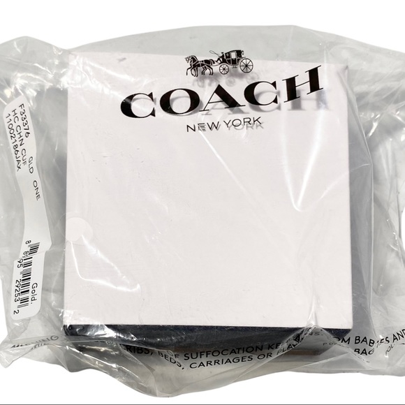 Coach Bracelet 2.25” Horse And Carriage Double Chain Cuff - Picture 9 of 11